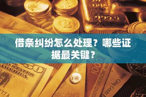 北京借条纠纷怎么处理？哪些证据最关键？
