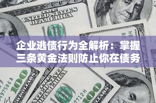 北京企业逃债行为全解析：掌握三条黄金法则防止你在债务乱局中“踩雷”